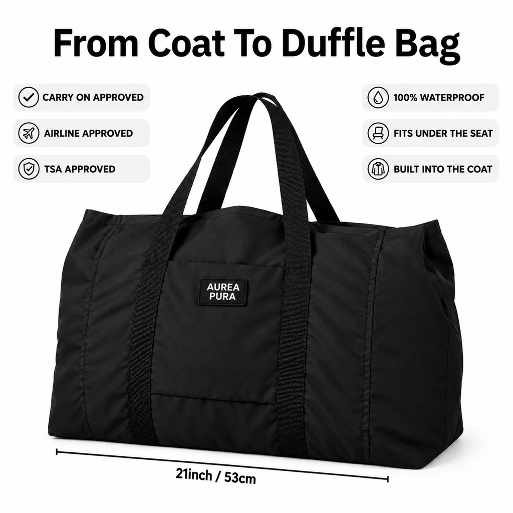 AureaPura® | The Packable Travel Coat