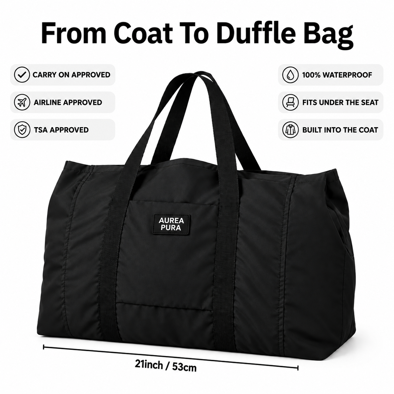 AureaPura® | The Packable Travel Coat