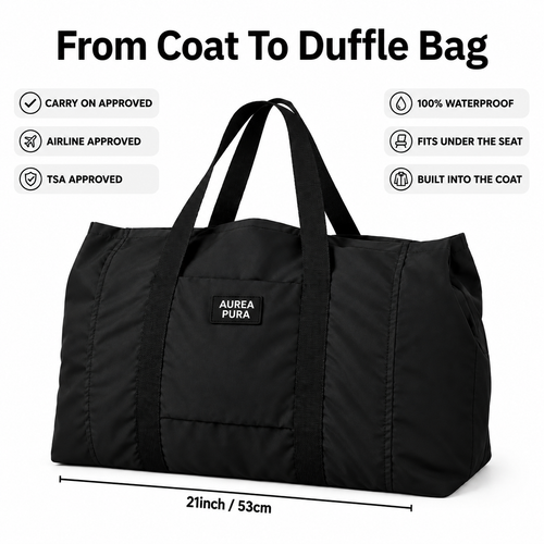 AureaPura® | The Packable Travel Coat