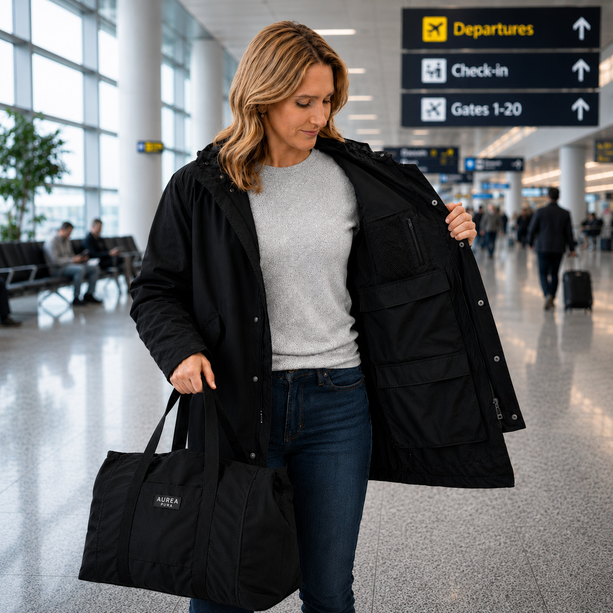 AureaPura® | The Packable Travel Coat